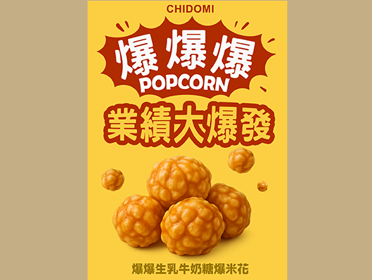 爆爆爆生乳牛奶糖爆米花 (箱裝 - 解饞包x60包)